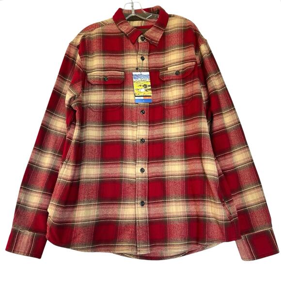 Orvis Heavyweight men’s plaid flannel button front shirt jacket shaket - Picture 2 of 11
